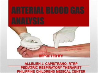ARTERIAL BLOOD GAS 
ANALYSIS 
 