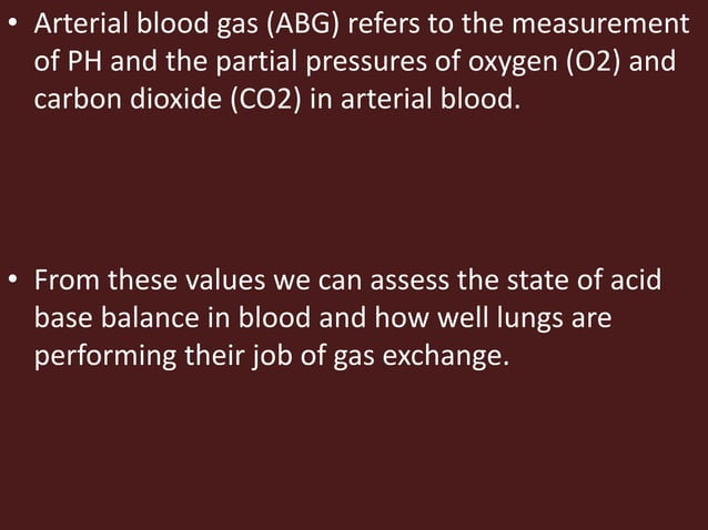 Arterial blood gas analysis | PPTX