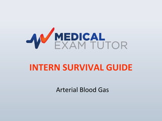 INTERN SURVIVAL GUIDE
Arterial Blood Gas
 