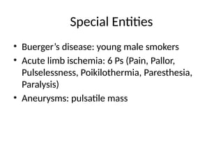 Peripheral Arterial Disease Presentation Overview | PPTX
