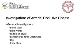 Arterial Disorders Including Acute and Chronic Limb Ischemia | PPTX