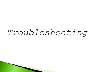 Troubleshooting
 