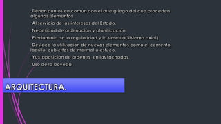 Arte romano. características