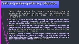 Arte romano. características