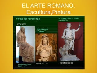 EL ARTE ROMANO.
Escultura,Pintura
 