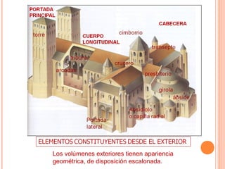 Los volúmenes exteriores tienen apariencia
geométrica, de disposición escalonada.
 