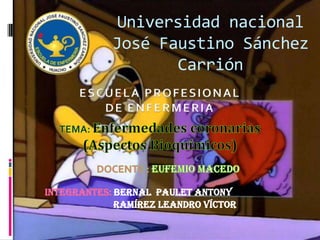Universidad nacional
            José Faustino Sánchez
                   Carrión
      ESCUELA PROFESIONAL
         DE ENFERMERIA




Integrantes: Bernal Paulet Antony
             Ramírez Leandro Víctor
 