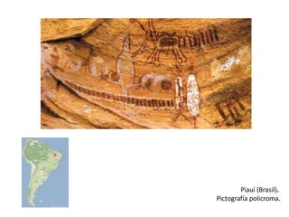 Piauí (Brasil).
Pictografía policroma.
 