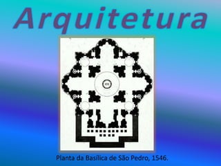 Planta da Basílica de São Pedro, 1546.
 