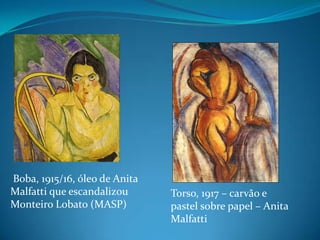 Anita MalfattiA Mulher de Cabelos Verdes (1915)Ohomem AmareloAnnita Malfatti