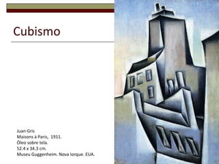 19CubismoPablo PicassoAs meninas de Avignon, 1907.Óleo sobre tela. 243,9 x 233,7 cm. Museu de Arte Moderno. Nova Yorque. USA. 
