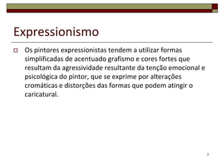A Revolução na ArteNovas tendências na pintura:Expressionismo;Fauvismo;Cubismo;Abstraccionismo;Surrealismo;Futurismo.3
