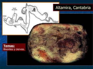 Altamira, Cantabria Temas: Bisontes y ciervos. 