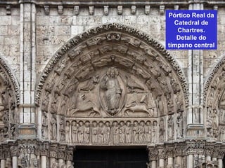 Pórtico Real da
Catedral de
Chartres.
Detalle do
tímpano central
 