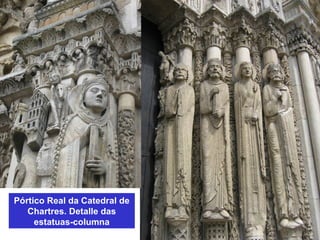 Pórtico Real da Catedral de
Chartres. Detalle das
estatuas-columna
 