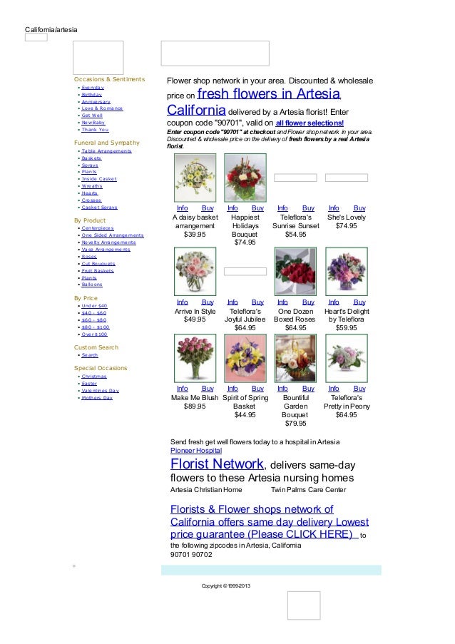 Artesia flower shops and florists