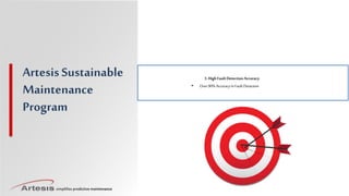 simplifies predictive maintenance
Artesis Sustainable
Maintenance
Program
3.High FaultDetectionAccuracy
• Over90%Accuracy inFaultDetaction
 