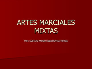 ARTES MARCIALES MIXTAS POR: GUSTAVO AMADO COBARRUVIAS TORRES 