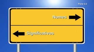 NomesNomes
SignificativosSignificativos
Parte 3.2Parte 3.2
 
