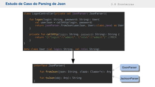 Estudo de Caso do Parsing de Json 3.8 Fronteiras
GsonParserGsonParser
JacksonParserJacksonParser
 