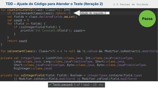 TDD – Ajuste do Código para Atender o Teste (Iteração 2) 3.9 Testes de Unidade
Passa
Adição do requisito 2
 