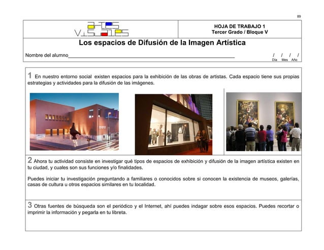 Artes visuales cuadernillo