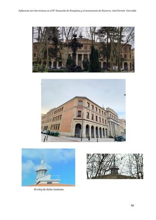 Influencia neo-herreriana en el IIº Ensanche de Pamplona y el monumento de Navarra. José Fermín Garralda
58
El reloj de dicho Instituto.
 
