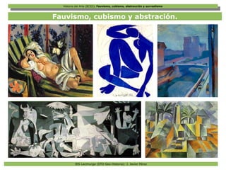 Historia del Arte (BCS2): Fauvismo, cubismo, abstracción y surrealismo
Historia del Arte (BCS2): Fauvismo, cubismo, abstracción y surrealismo

Fauvismo, cubismo y abstración.

http://javier2pm-arte.blogspot.com.es

 