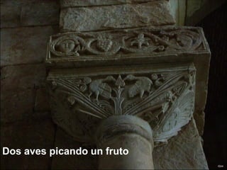 Dos aves picando un fruto
 