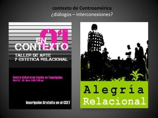 contexto de Centroamérica
¿diálogos – interconexiones?
 