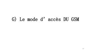 G) Le mode d’accès DU GSM
147
 