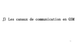 J) Les canaux de communication en GSM
164
 