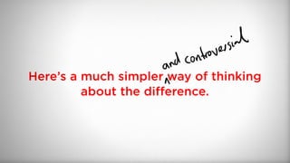 Here’s a much simpler way of thinking
about the difference.
 