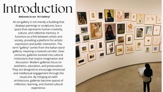 ART GALLERY DESIGN THEORY PPT presentation | PDF