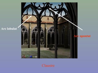 Claustre
Arc apuntat
Arc lobulat
 