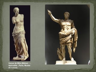 Venus de Milo (Mélos) ….
Aphrodite , Paris, Musée
du Louvre
 