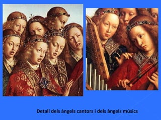 Detall dels àngels cantors i dels àngels músics 