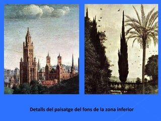 Detalls del paisatge del fons de la zona inferior 