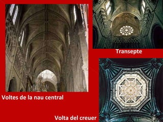 Voltes de la nau central Volta del creuer Transepte 