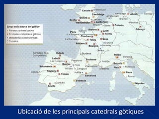 Ubicació de les principals catedrals gòtiques 
