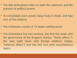 Arthasastra.pptx PowerPoint presenataion | PPTX