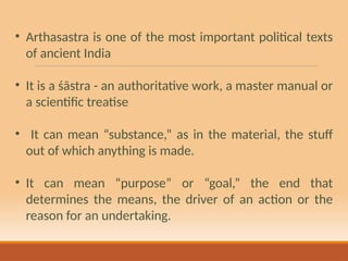 Arthasastra.pptx PowerPoint presenataion | PPTX