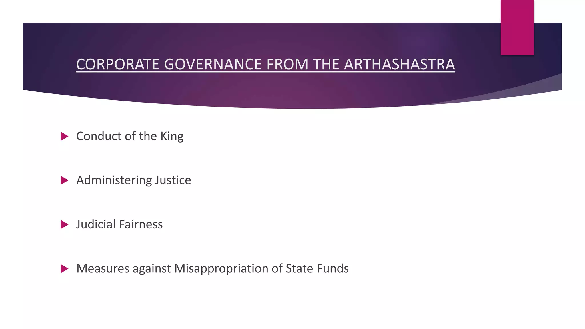 Arthashastra & corporate governance ppt | PPTX