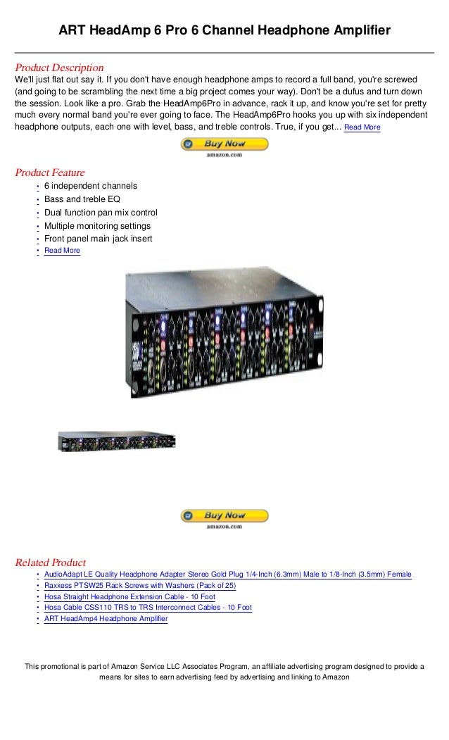 Art head amp 6 pro 6 channel headphone amplifier