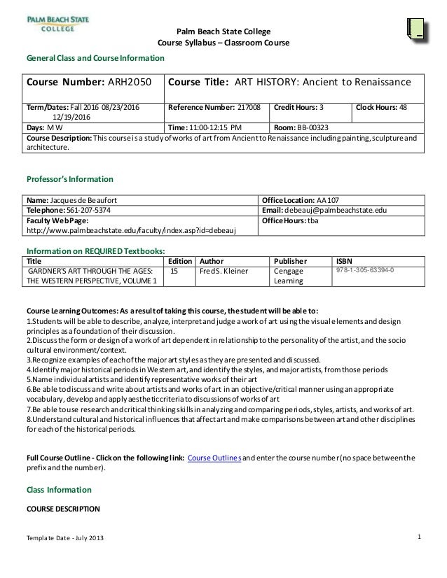 Art History 1 Syllabus Art History 1 Syllabus
