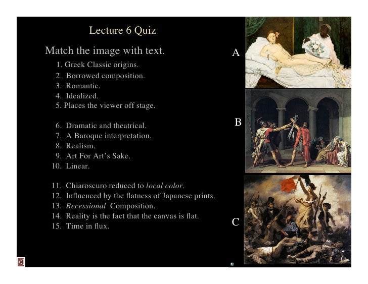 Art History 2009 Class 7 Quiz