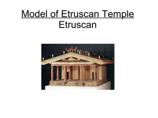 Model of Etruscan Temple Etruscan 