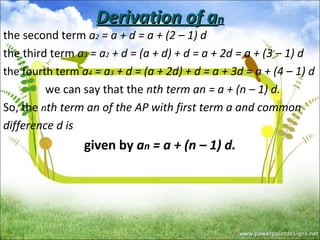 CBSE Class XI Maths Arthmetic progression | PPT