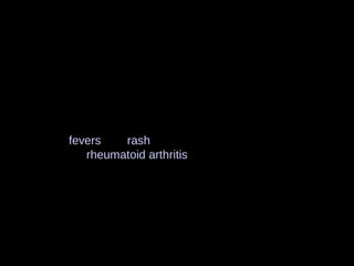 Types of pediatric rhumatiod
arthritis
• There are three main forms of juvenile rheumatoid
arthritis (JRA), which are classified by how they
begin. These forms are pauciarticular (less than four
joints affected), polyarticular (four or more joints
affected), and systemic-onset (inflamed joints with
high fevers and rash).
• Juvenilerheumatoid arthritis (JRA) is the most
common type of arthritis that persists for months or
years at a time. Juvenile rheumatoid arthritis is also
now called juvenile arthritis or juvenile arthritis of
unknown cause (juvenile idiopathic arthritis).
 