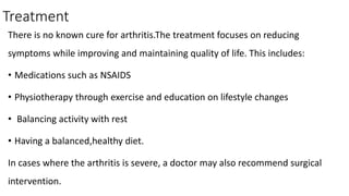 A powerpoint presentation on Arthritis.. | PPTX